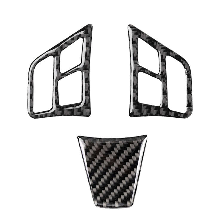 3 in 1 Car Carbon Fiber Solid Color Steering Wheel Button Decorative Sticker for BMW 3 Series E90...
