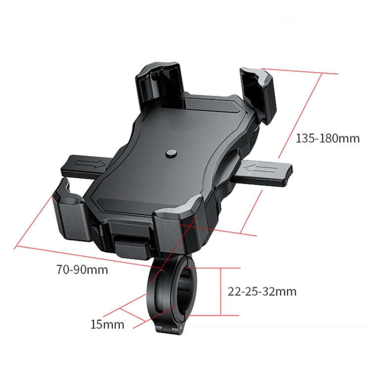 Motorcycle / Bicycle Semi-automatic Contraction Fixing Bracket Phone Holder, Phone Holder