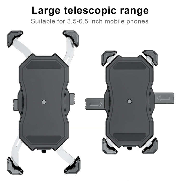 Motorcycle / Bicycle Semi-automatic Contraction Fixing Bracket Phone Holder, Phone Holder