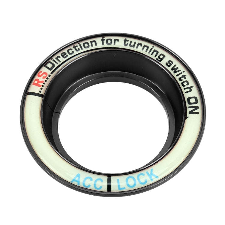 For Ford Fluorescent Aluminum Alloy Ignition Key Ring, Inside Diameter: 3.2cm, For Ford (Black), ...