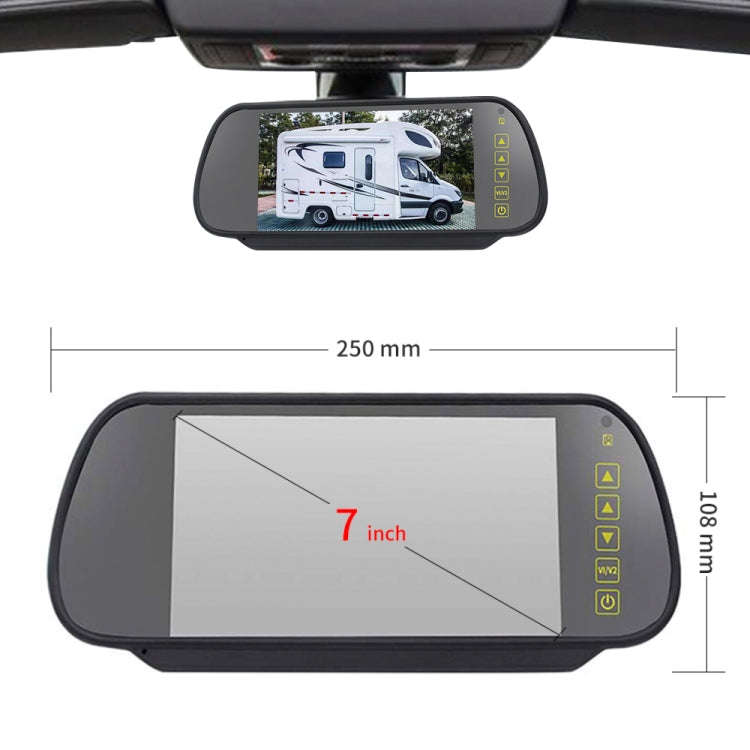 PZ471 Car Waterproof 170 Degree Brake Light View Camera + 7 inch Rearview Monitor for Citroen / P...