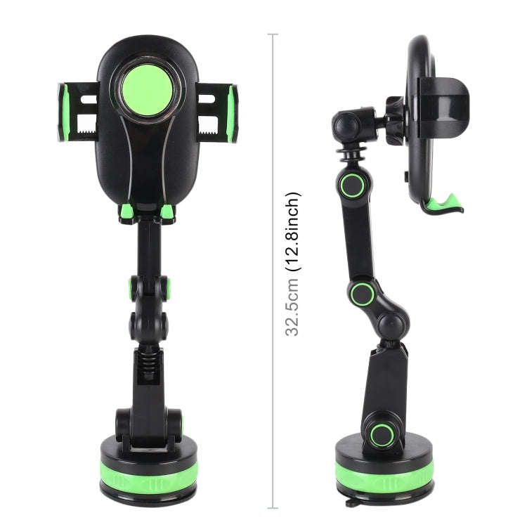 ZP-X0466 Car 360 Degree Rotating Telescopic Folding Round Suction Cup Mobile Phone Holder, ZP-X04...