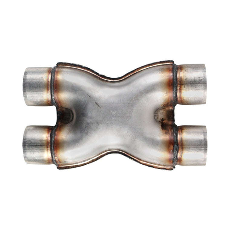 Dual 2.5 inch Car Universal 304 Stainless Steel X-type Exhaust Pipe, TP-1016-2-5-2-5