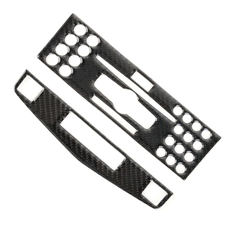 2 PCS Car Carbon Fiber CD Adjustment Frame Decorative Sticker for Mercedes-Benz W204, Left Drivin...