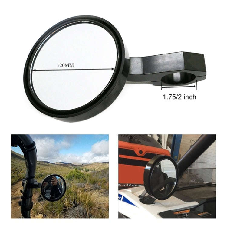 SFUTV-3 ATV All Terrain Vehicle Round CNC Rearview Mirror 1.75/2 inch Universal For UTV, SFUTV-3