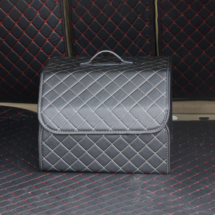 Car Trunk Foldable Storage Box, Checkered Middle Size: 40 x 32 x 30cm, Checkered 40 x 32 x 30cm (...