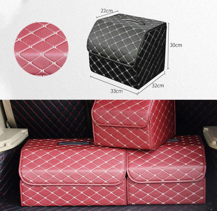 Car Trunk Foldable Storage Box, Rhombic Grid Small Size: 33 x 32 x 30cm, Rhombic 33 x 32 x 30cm (...