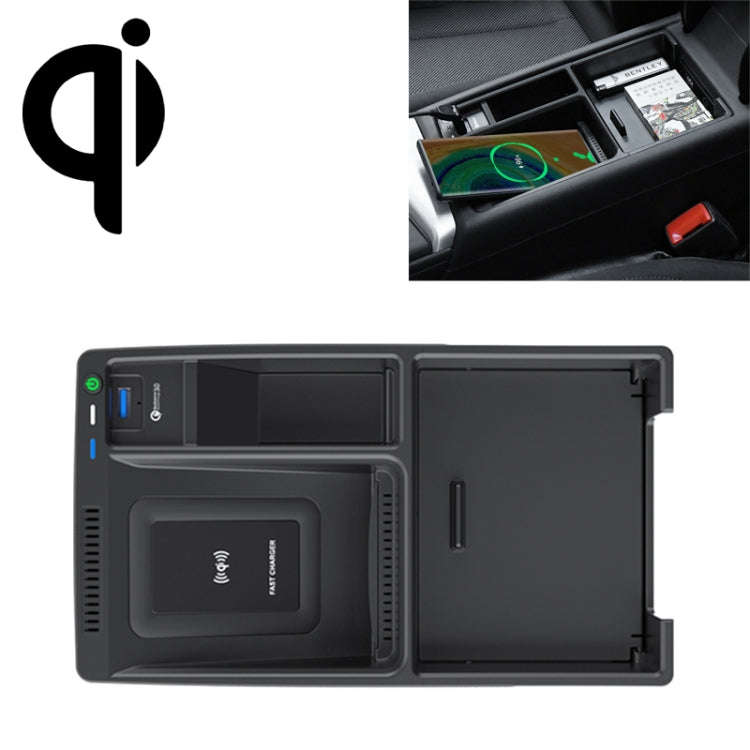HFC-1050 Car Qi Standard Wireless Charger 10W Quick Charging for Audi A4L 2017-2022, Left Driving...