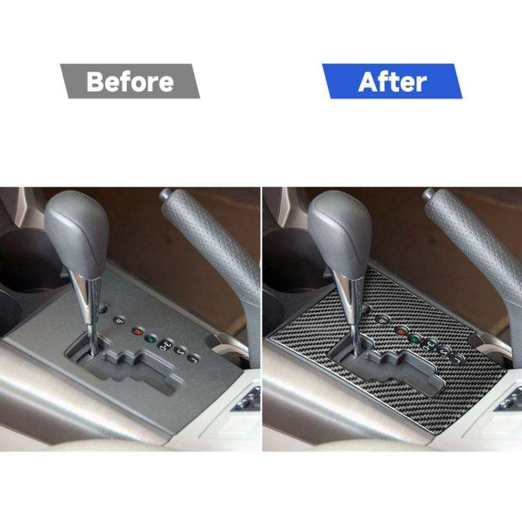 Carbon Fiber Car Gear Panel Decorative Sticker for Toyota Old RAV4 2006-2013,Right Drive, Gear Pa...