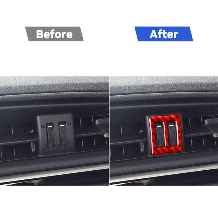 Carbon Fiber Car Central Air Outlet Switch Decorative Sticker for Toyota Corolla 2014-2018,Left a...