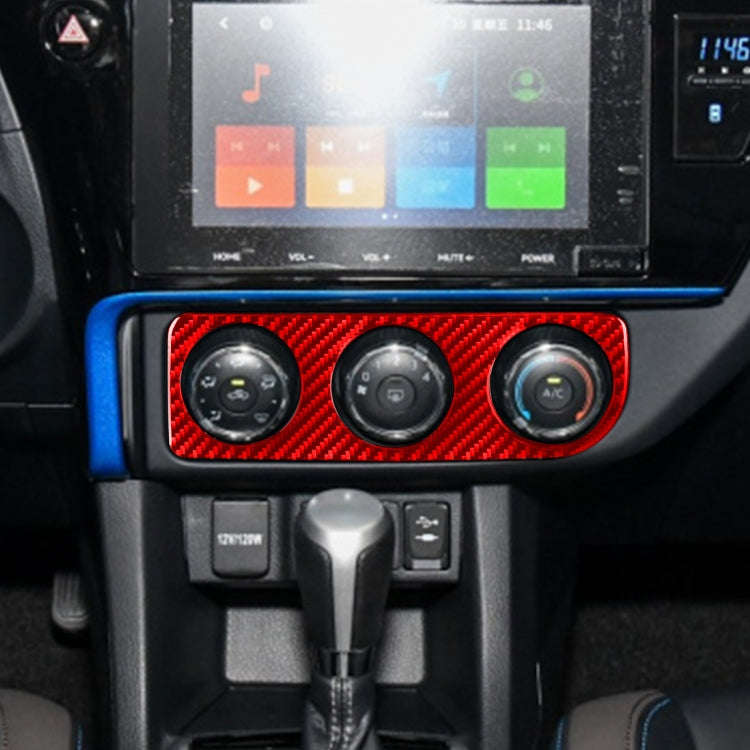 Carbon Fiber Car Air Conditioner Switch Panel B Decorative Sticker for Toyota Corolla 2014-2018,L...