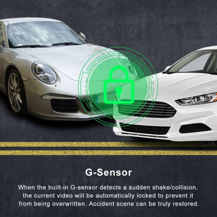 Front and Rear Dual Camera HD InfraredNight Vision Car Dash Cam Driving Recorder, Front and Rear