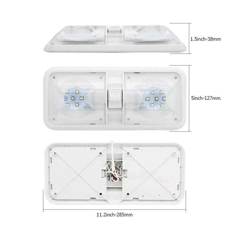 12V 48LEDs RV Camper Boat Ceiling Dome Light Spotlight, Light Spotlight