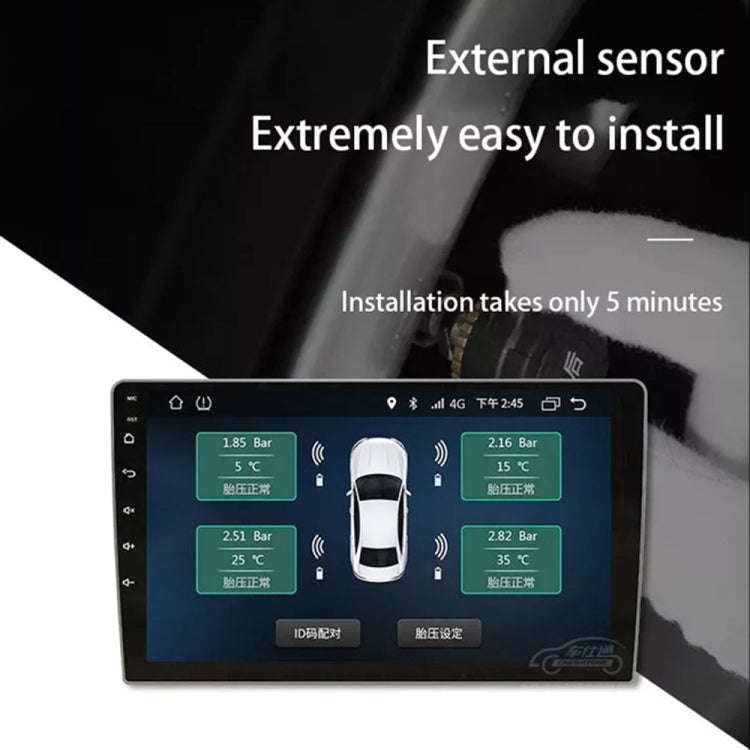 USB TPMS Tire Pressure Monitoring System Android with External Sensor for Car Radio DVD Player, w...