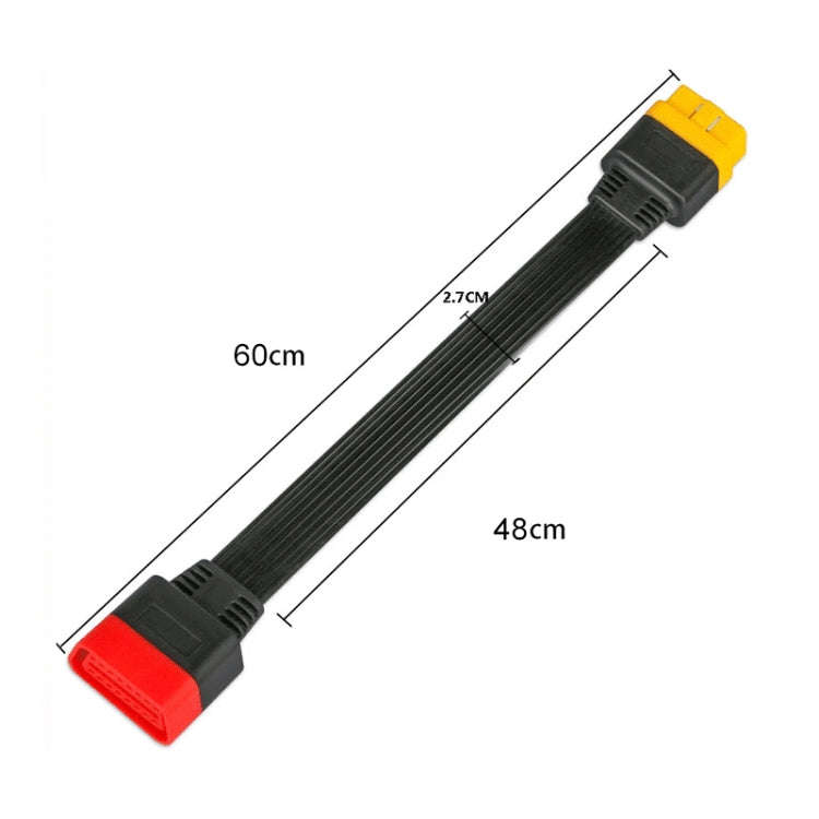 SF62 60cm Car Detector OBD Extension Line Car Computer Conversion Plug Male to Female Adapter Cab...
