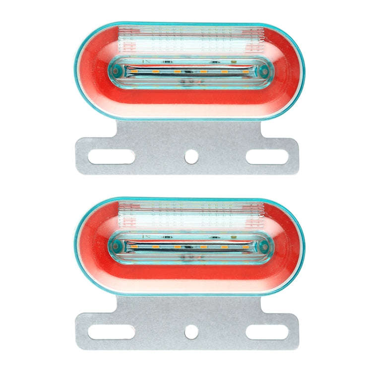2 PCS 12V 12LED Car Oval Side Lamp, 12V (White Light), 12V (Red Light), 12V (Yellow Light)