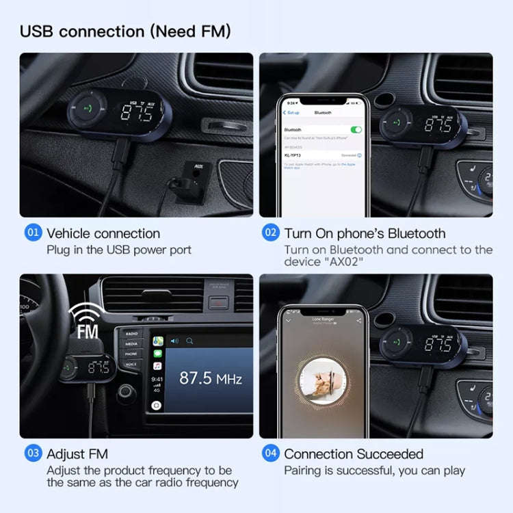Car Bluetooth 5.2 Audio Receiver Support Wireless Calling, 5.2 Audio Receiver