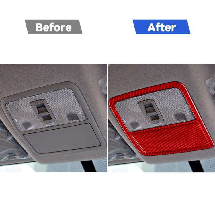 Car Carbon Fiber Front Reading Light Panel Decorative Sticker for Toyota RAV4 2006-2013, Left and...