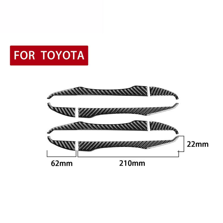 Car Carbon Fiber Door Outside Handle Decorative Sticker for Toyota Corolla / Levin 2014-2018, Lef...