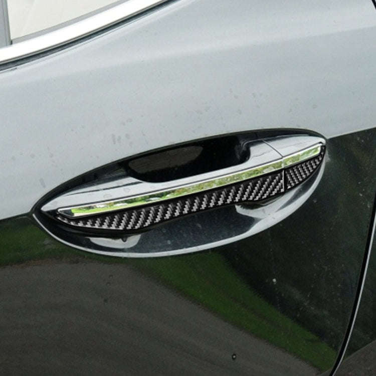 Car Carbon Fiber Door Outside Handle Decorative Sticker for Toyota Corolla / Levin 2014-2018, Lef...