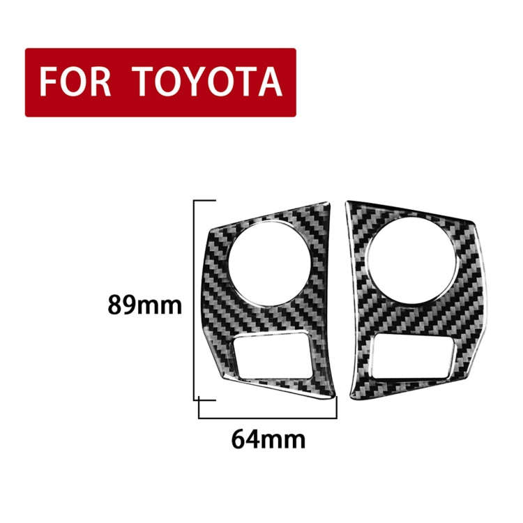 Car Carbon Fiber Steering Wheel Button Frame Decorative Sticker for Toyota Corolla / Levin 2014-2...