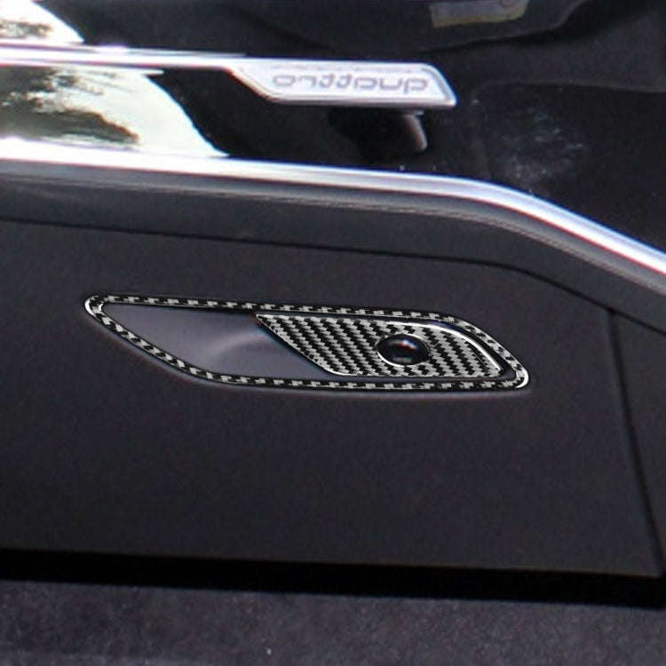 Car Carbon Fiber Front Passenger Seat Storage Box Switch Decorative Sticker for Audi A6L / A7 201...