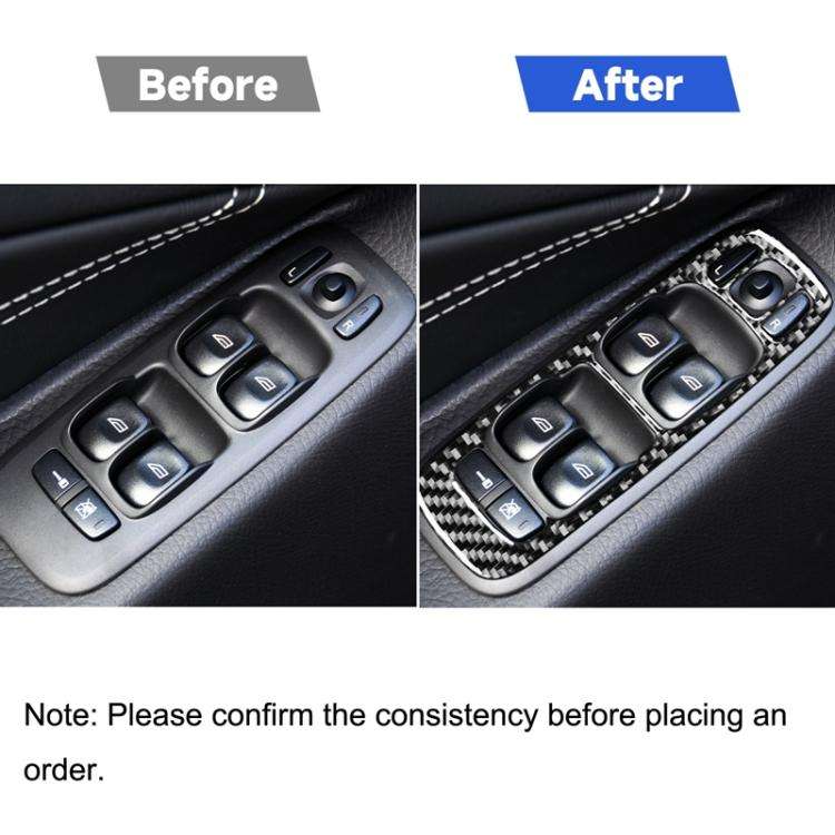 4 in 1 Car Carbon Fiber Door Set B Decorative Sticker for Volvo XC90 2003-2014, Left Drive, Door ...
