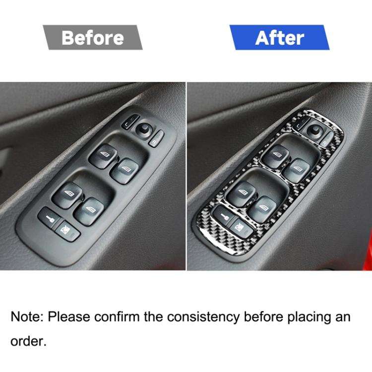 4 in 1 Car Carbon Fiber Door Set A Decorative Sticker for Volvo XC90 2003-2014, Left Drive, Door ...