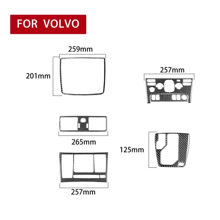 7 in 1 Car Carbon Fiber Gear Set A Decorative Sticker for Volvo XC90 2003-2014, Left Drive, Gear ...