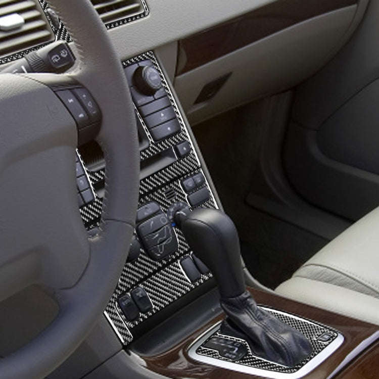 7 in 1 Car Carbon Fiber Gear Set A Decorative Sticker for Volvo XC90 2003-2014, Left Drive, Gear ...