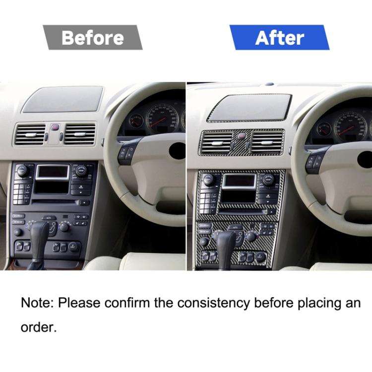 7 in 1 Car Carbon Fiber Gear Set A Decorative Sticker for Volvo XC90 2003-2014, Left Drive, Gear ...