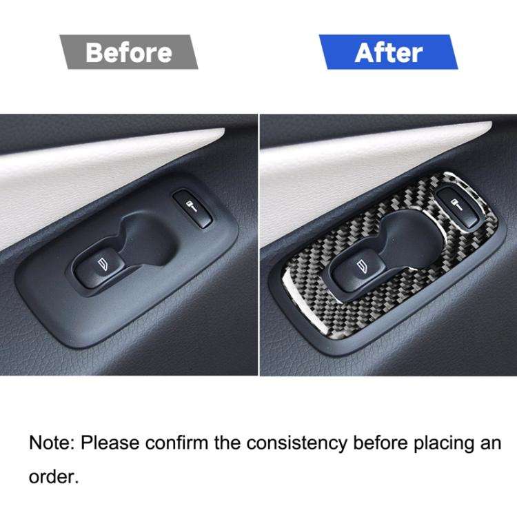 Car Carbon Fiber Window Lift B Decorative Sticker for Volvo XC90 2008-2014, Right Drive, Window L...