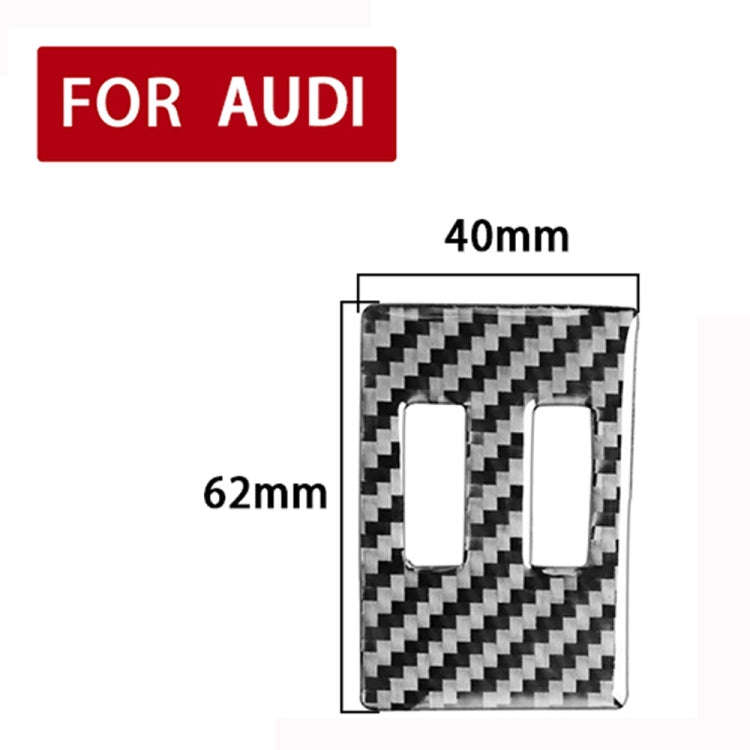 Car Carbon Fiber Air Conditioning Knob Decorative Sticker for Audi A6L / A7 2019-, Left Drive, Ai...