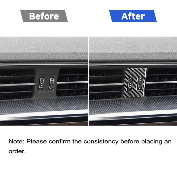 Car Carbon Fiber Air Conditioning Knob Decorative Sticker for Audi A6L / A7 2019-, Left Drive, Ai...
