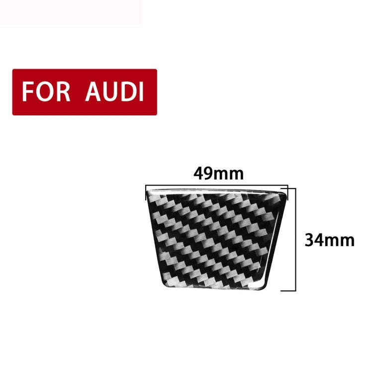Car Carbon Fiber Steering Wheel Lower Decorative Sticker for Audi A6L / A7 2019-, Left and Right ...