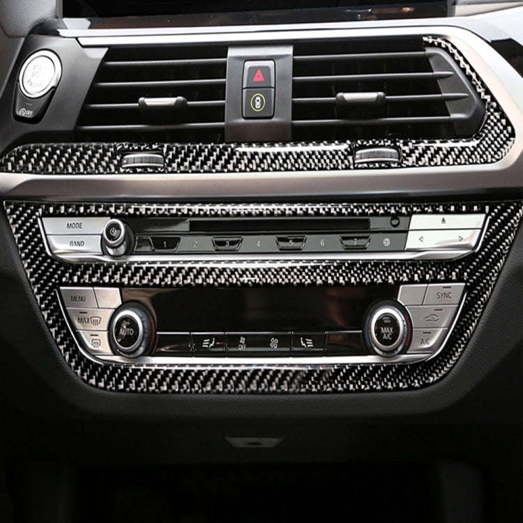 Car Carbon Fiber Air Conditioner CD Control Panel M Performance Decorative Sticker for BMW G01 X3...