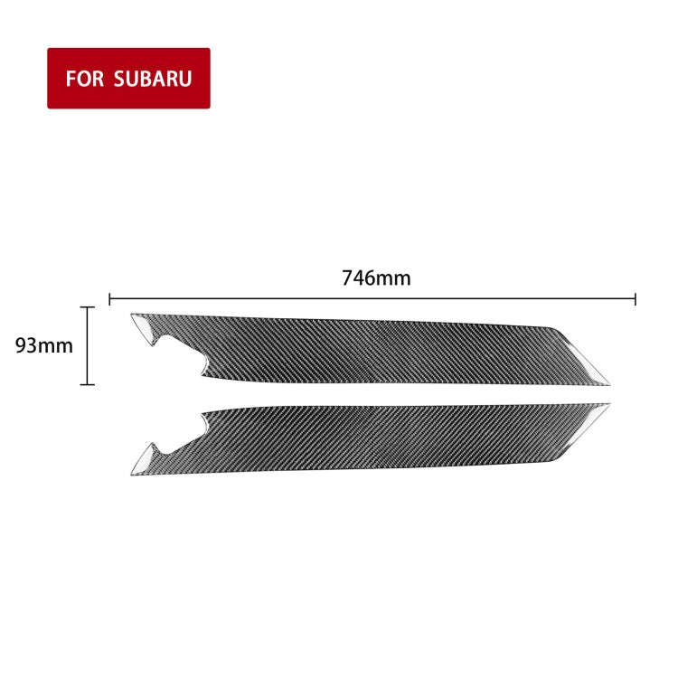 2 in 1 Car Carbon Fiber Door Panel Decorative Sticker for Subaru BRZ / Toyota 86 2017-2019, Left ...
