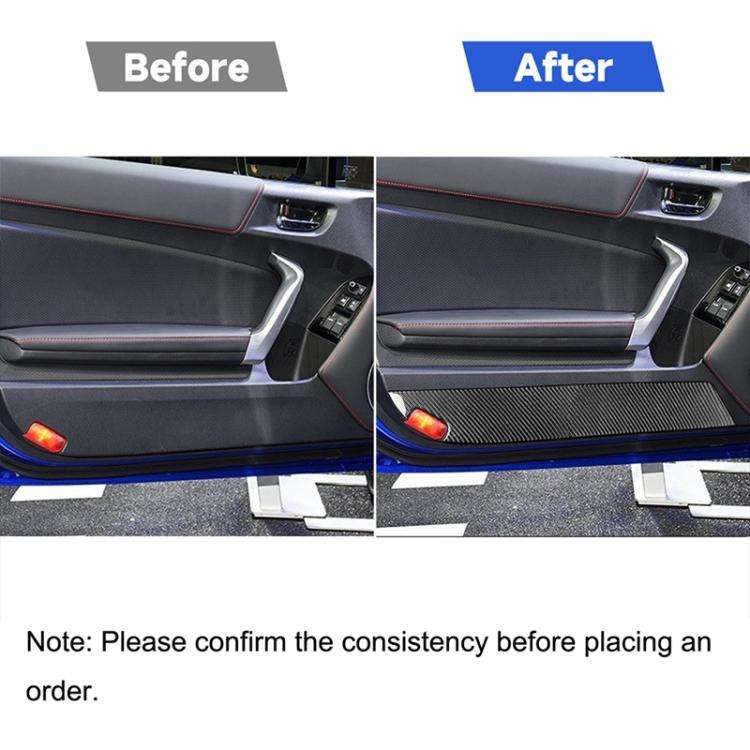 2 in 1 Car Carbon Fiber Door Panel Decorative Sticker for Subaru BRZ / Toyota 86 2017-2019, Left ...
