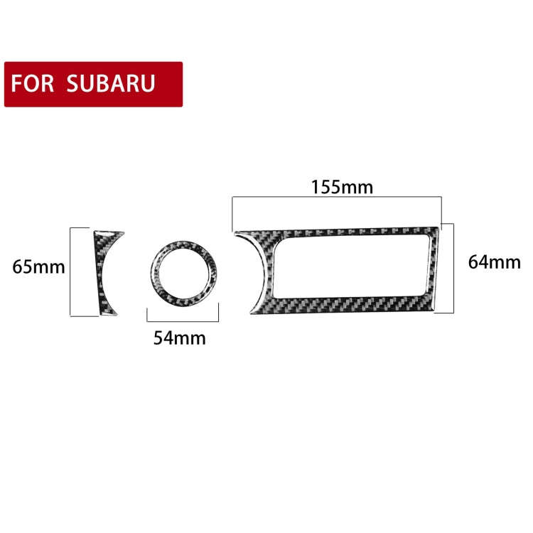 3 in 1 Car Carbon Fiber Storage Box A Decorative Sticker for Subaru BRZ / Toyota 86 2017-2019, Le...