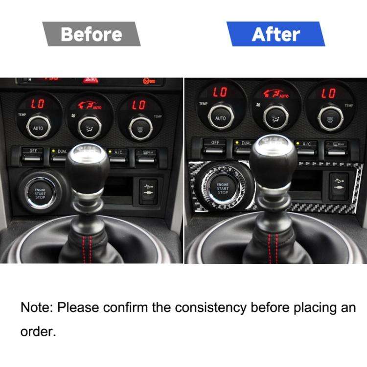 3 in 1 Car Carbon Fiber Storage Box A Decorative Sticker for Subaru BRZ / Toyota 86 2017-2019, Le...