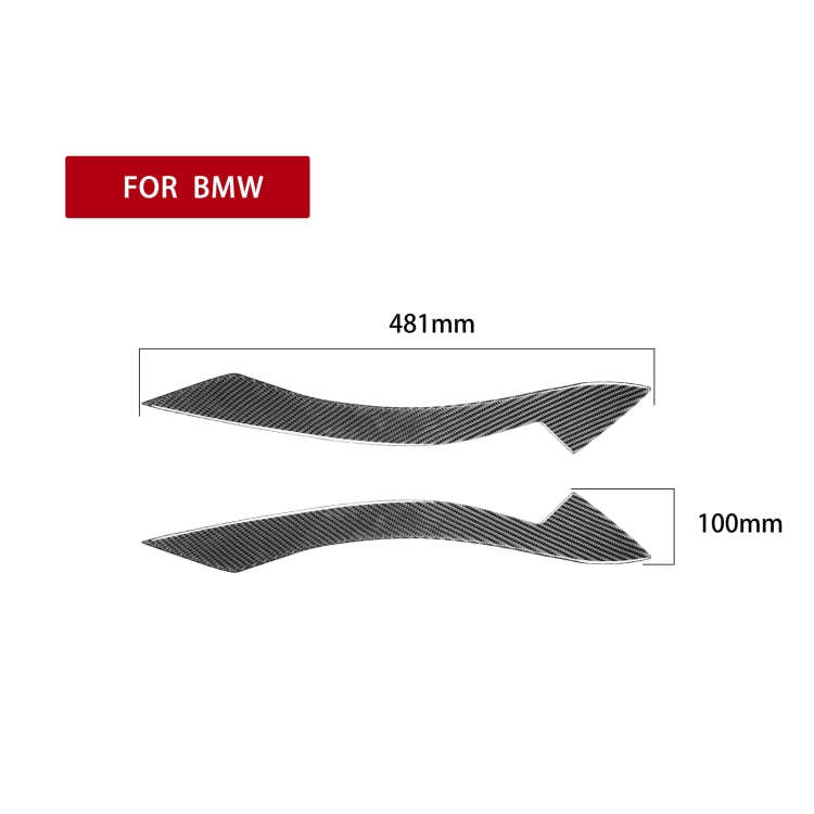 2 PCS / Set Carbon Fiber Car Lamp Eyebrow Decorative Sticker for BMW Z4 / E89 2009-2015, Drop Glu...