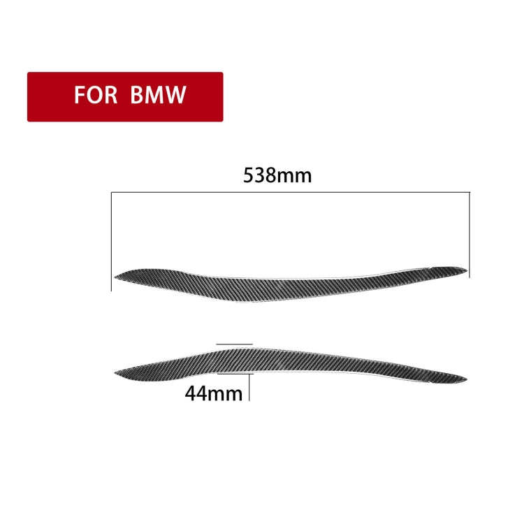 2 PCS / Set Carbon Fiber Car Lamp Eyebrow Decorative Sticker for BMW X5/E70 2010-2012, Drop Glue ...