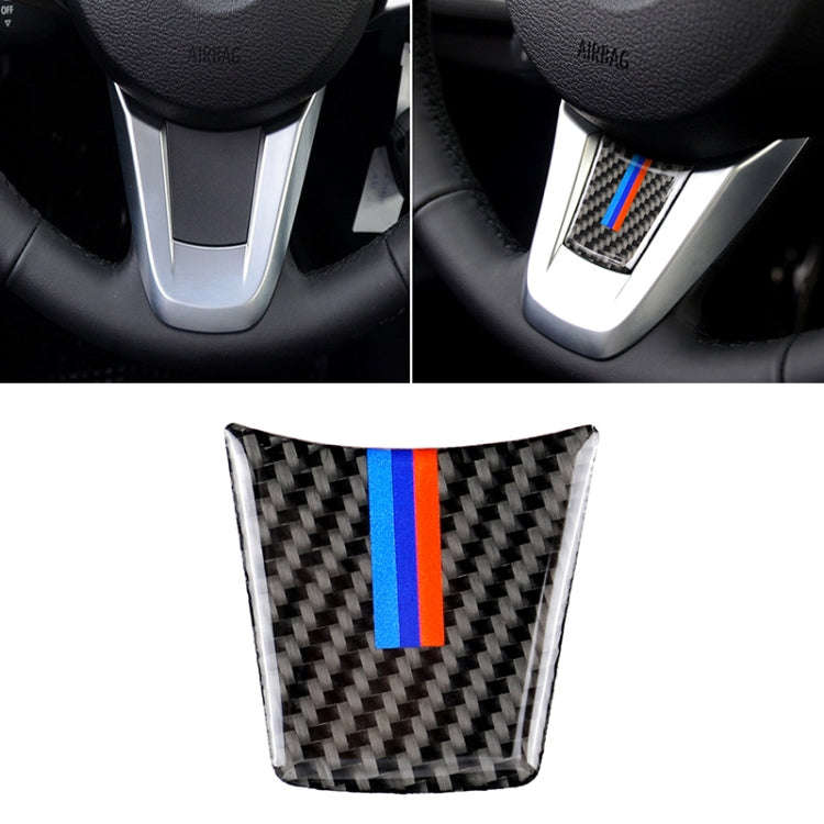 Car Carbon Fiber Steering Wheel Three Color Decorative Sticker for BMW Z4 2009-2015, Steering Whe...