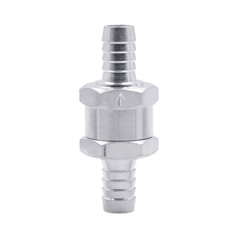 Car 10mm Aluminium Alloy Fuel Petrol One Way Non Return Check Valve, 10mm Silver