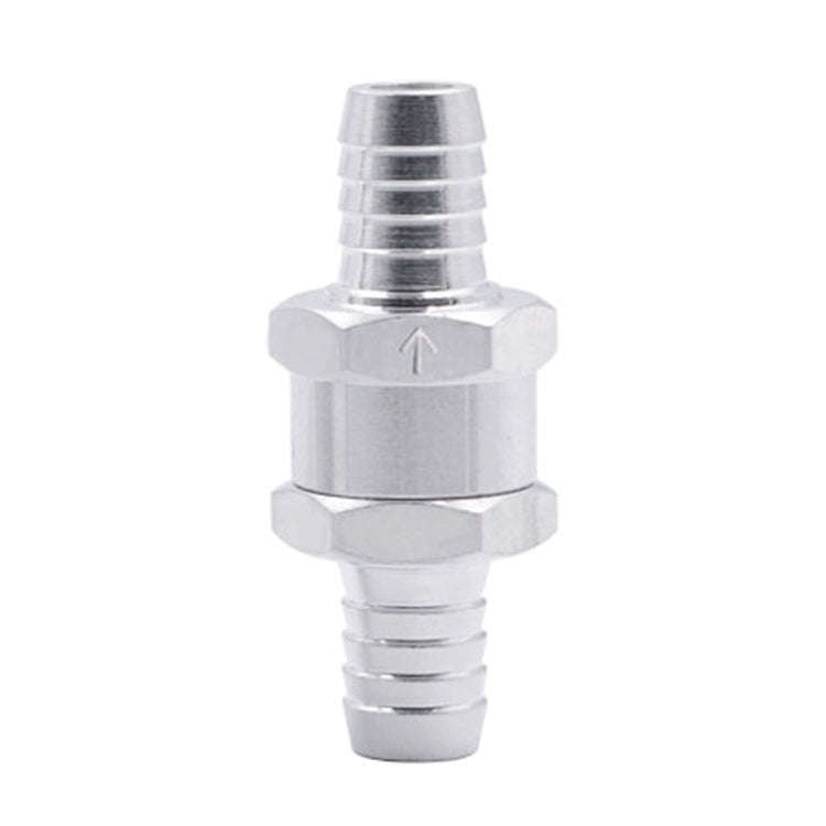 Car 12mm Aluminium Alloy Fuel Petrol One Way Non Return Check Valve, 12mm Silver