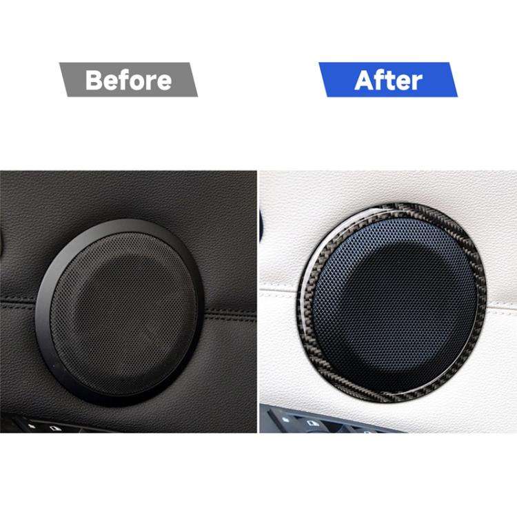 Carbon Fiber Car Horn Circle Decorative Sticker for BMW E90 / E84 / 320i / 325i, Horn Circle