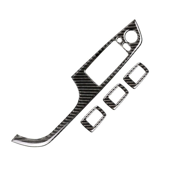 4 PCS Carbon Fiber Car Left Driving Lifting Panel Decorative Sticker with Folding for BMW E90 / 3...