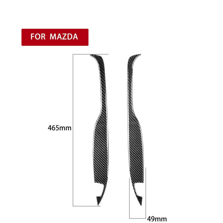 2 PCS Car Carbon Fiber Rear Armrest Decorative Sticker for Mazda RX8 2004-2008, Left and Right Dr...