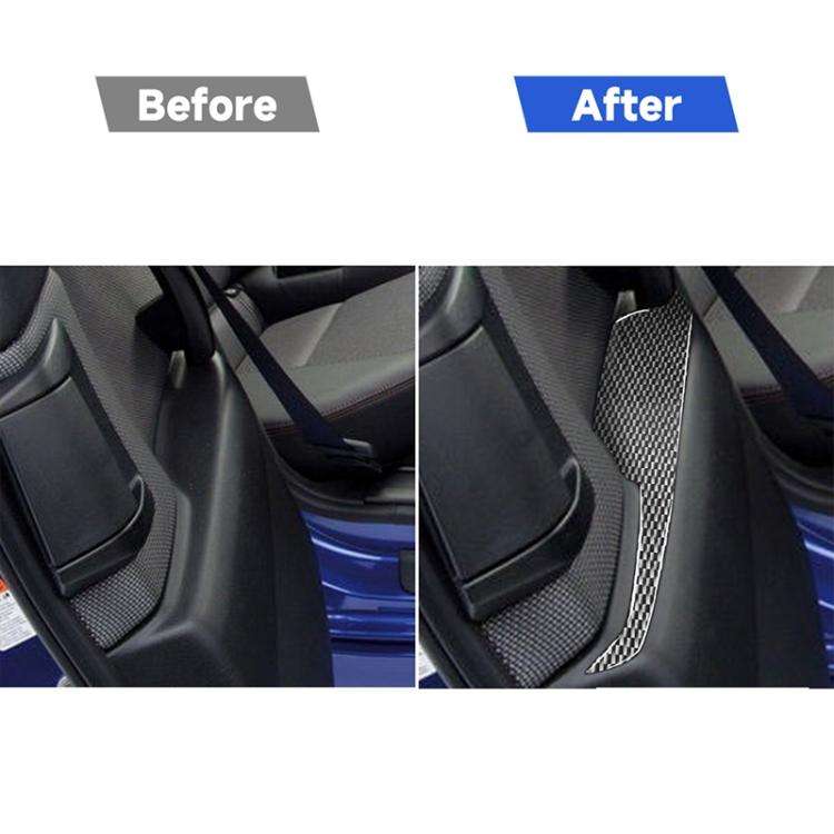 2 PCS Car Carbon Fiber Rear Armrest Decorative Sticker for Mazda RX8 2004-2008, Left and Right Dr...