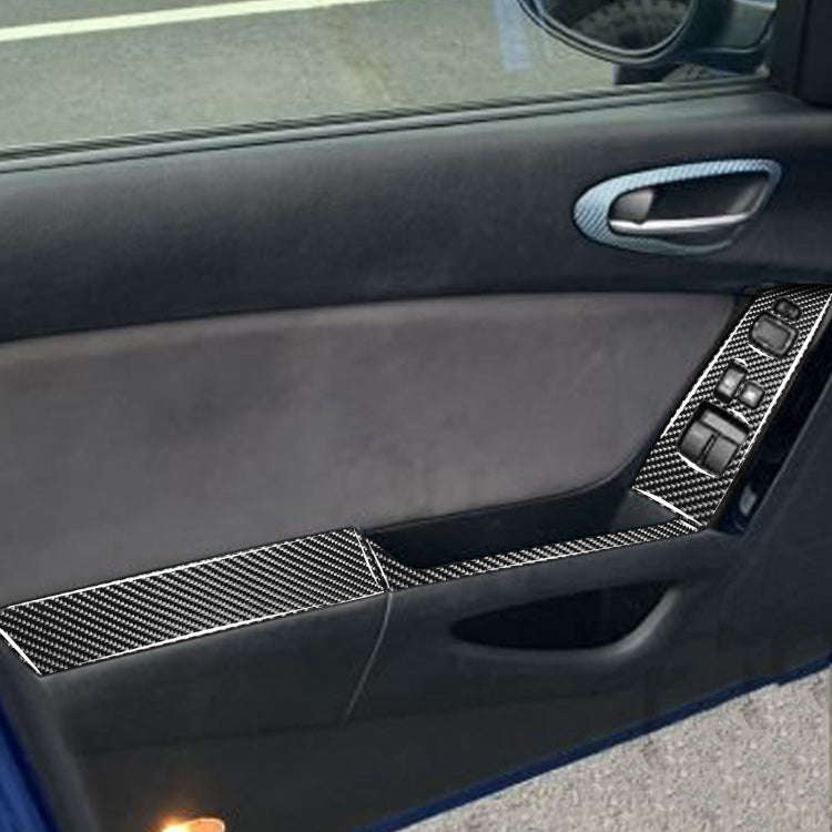 Car Carbon Fiber Main Driving Seat Lift Decorative Sticker for Mazda RX8 2004-2008, Left Drive Hi...